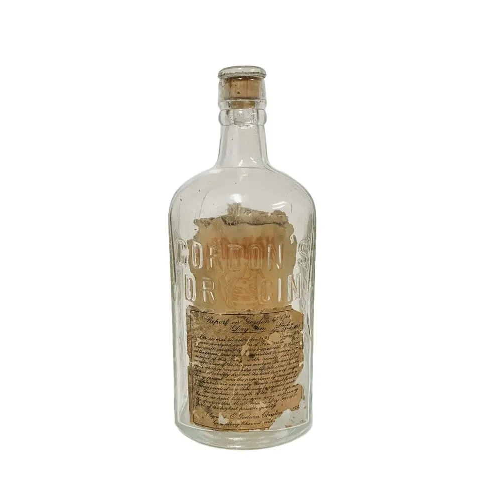Vintage Gordon & Co’s Embossed Bottle w/Glass Cork London England